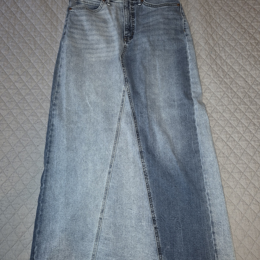 Jessica Simpson Two-Tone Denim Skirt